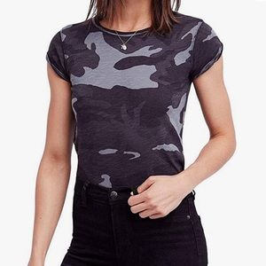 We the Free Black Camo Clare top